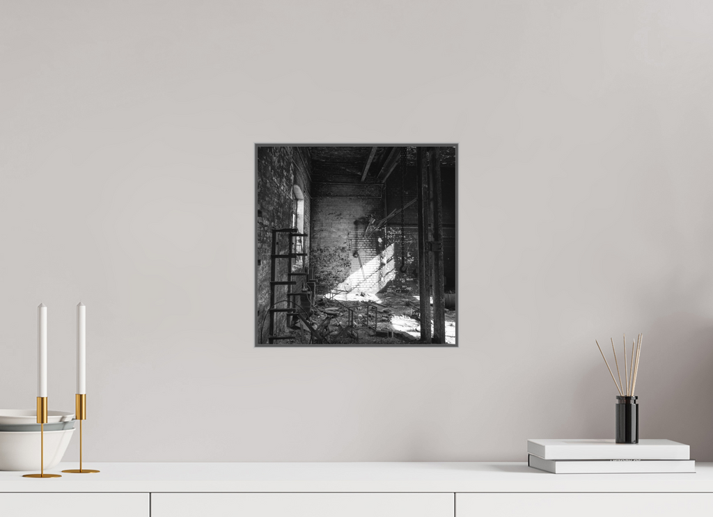 30 x 30 cm, Monochrom Aluminium ArtBox 50 mm Urbex monochrome | Aluminium box